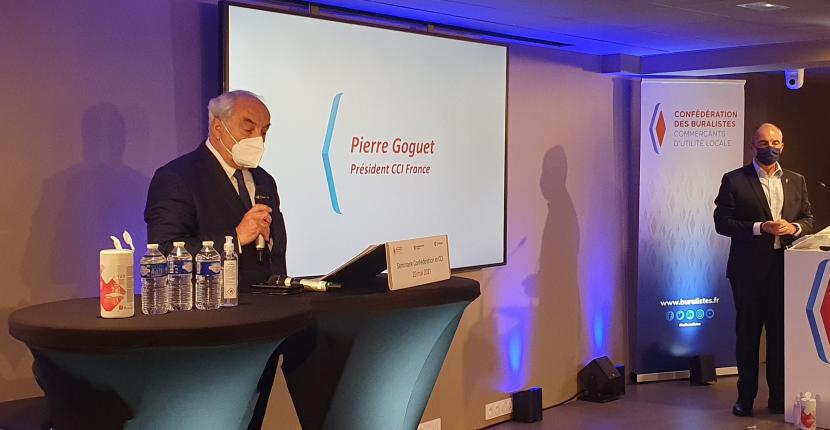 Pierre Goguet, président de CCI France et Philippe Coy, président de la Confédération des buralistes ont ouvert la réunion