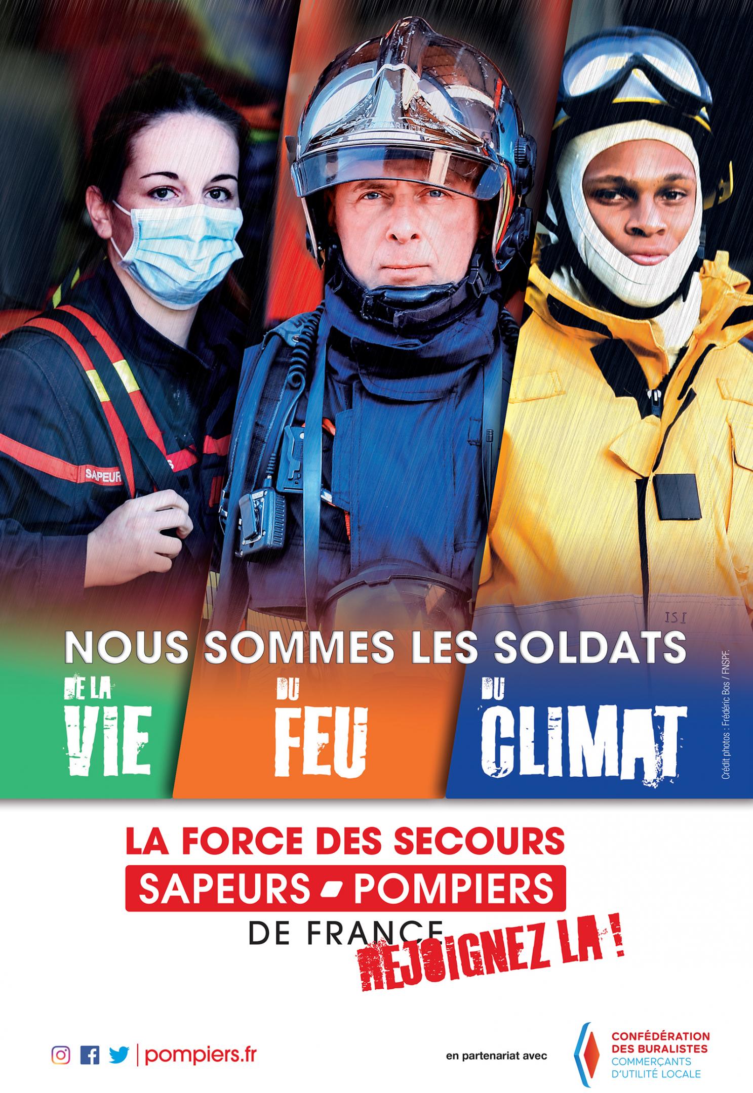 Affiche volontariat pompiers